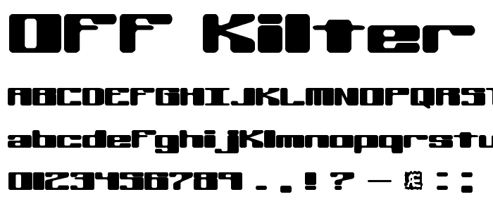 Off Kilter R -BRK- font